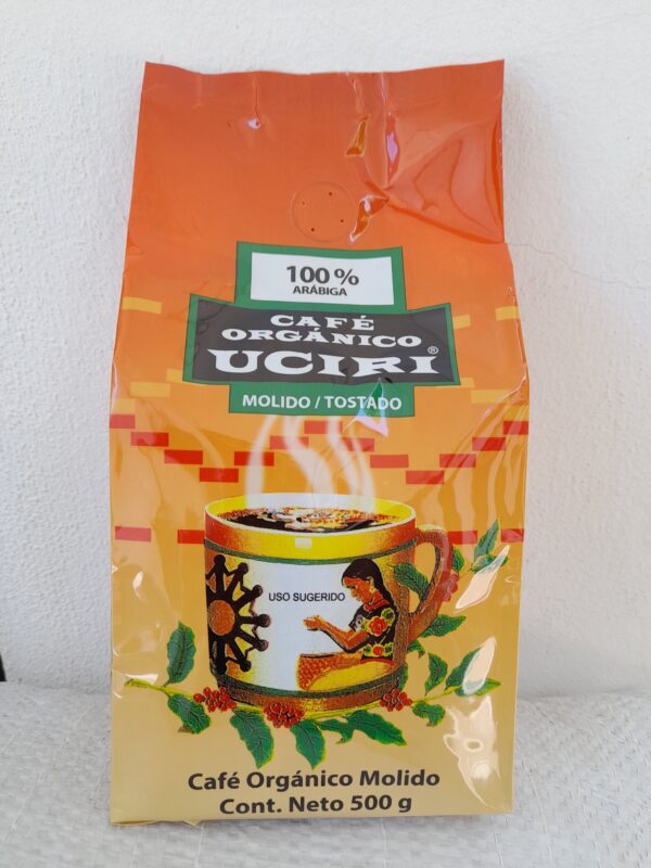 CAFÉ ORGANICO UCIRI MOLIDO DE 500 GMS.
